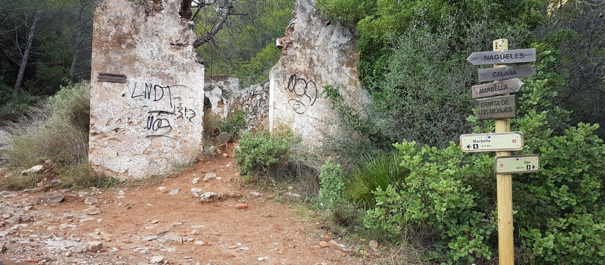 Ruta de Los Monjes, lugar donde se ha hallado el cadáver