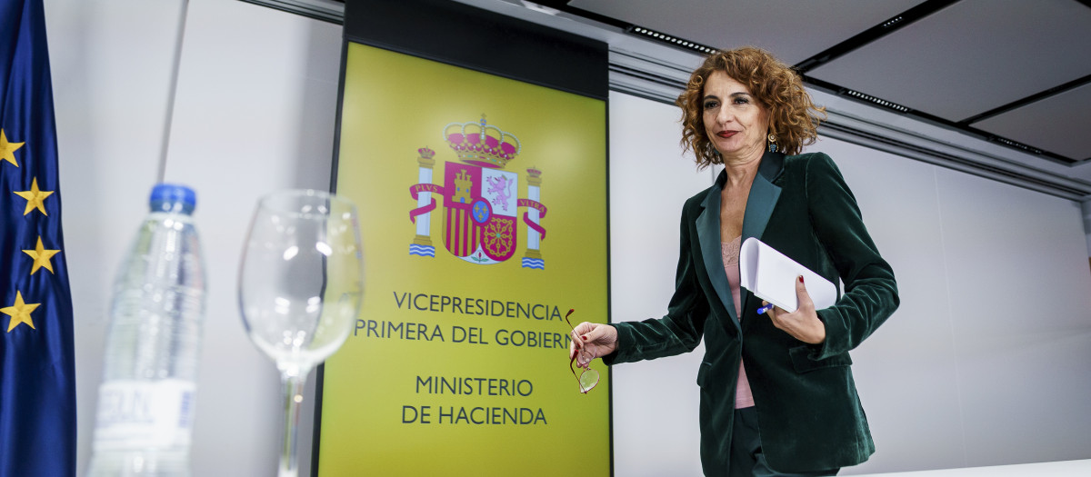 Imagen de la ministra de Hacienda, María Jesús Montero