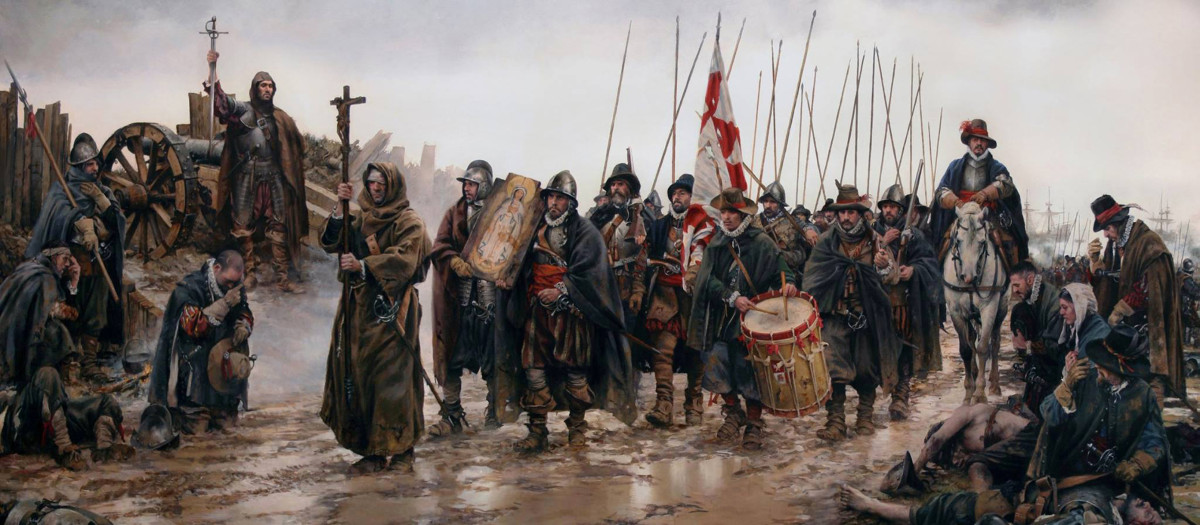 El milagro de Empel se encuentra en el origen del vínculo de España con la Inmaculada. Cuadro de Augusto Ferrer-Dalmau