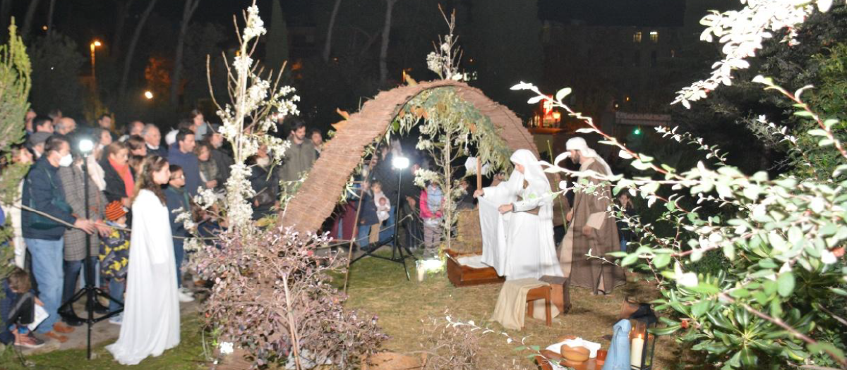 Un momento del belén viviente de Santa María Reina del año pasado