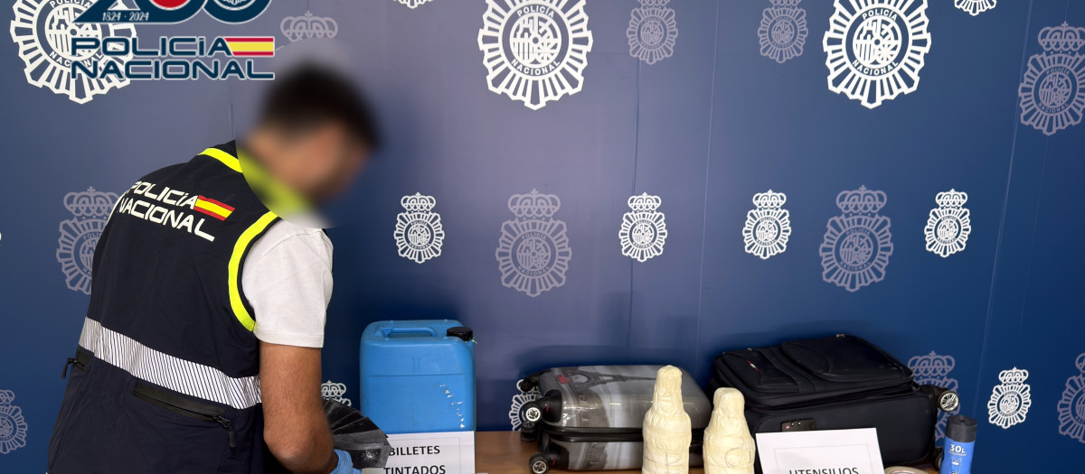Imagen del material intervenido por la Policía Nacional
