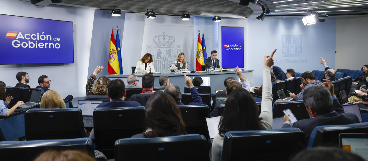 La rueda de prensa de este martes en la Moncloa