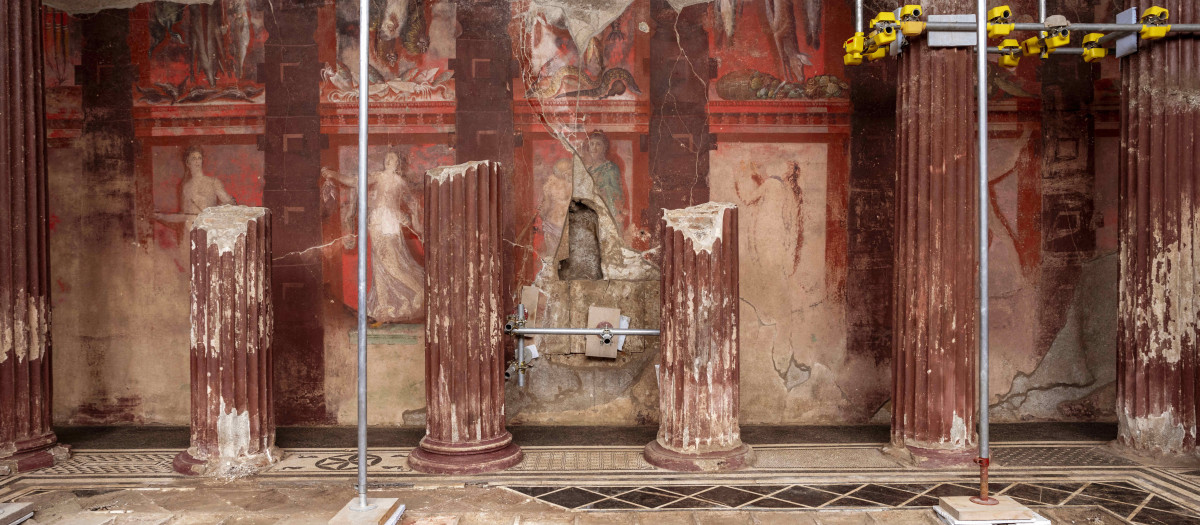 Muros de una villa de Pompeya