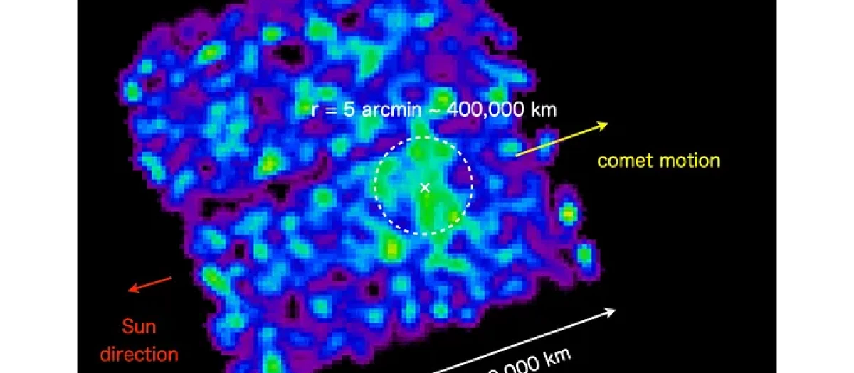 Imagen de rayos X del objeto interestelar 3I/ATLAS, captada por el telescopio de imágenes de rayos X suaves Xtend, a bordo del Observatorio XRISM de la Agencia Japonesa de Exploración Aeroespacial (JAXA)