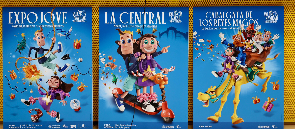 Imagen de los 3 carteles