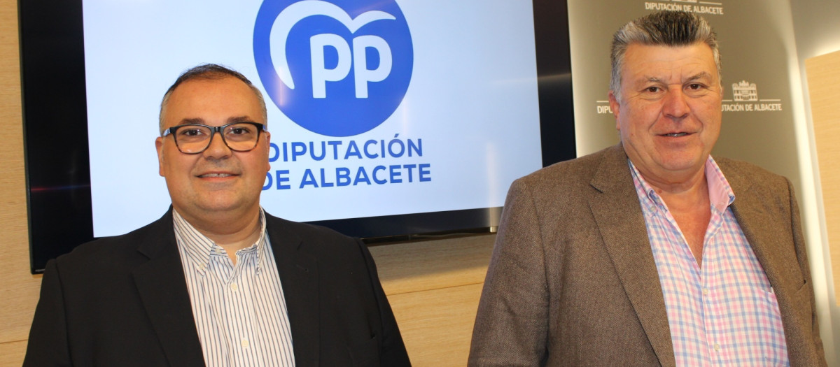 El portavoz y el viceportavoz del PP en la Diputación de Albacete, Antonio Serrano y Bernardo Ortega