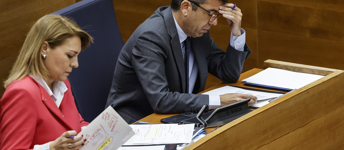 Imagen de archivo de Carlos Mazón tomada en las Cortes Valencianas