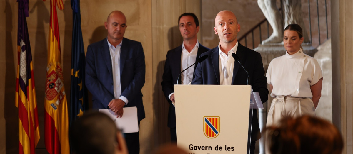 El presidente del Consell de Menorca, Adolfo Vilafranca en una comparecencia