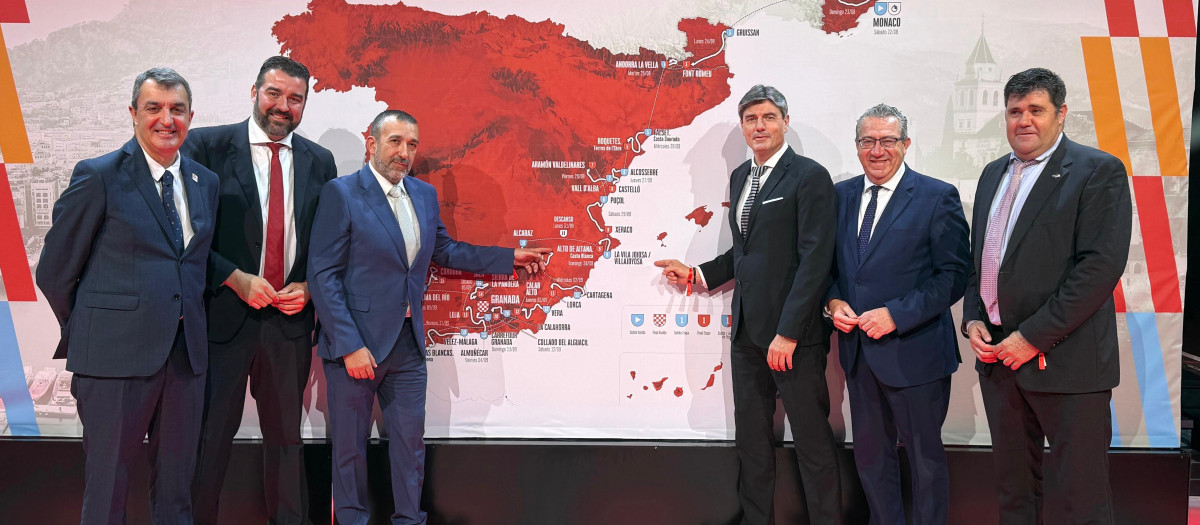 Imagen de la presentación de la etapa que pasará por la provincia de Alicante