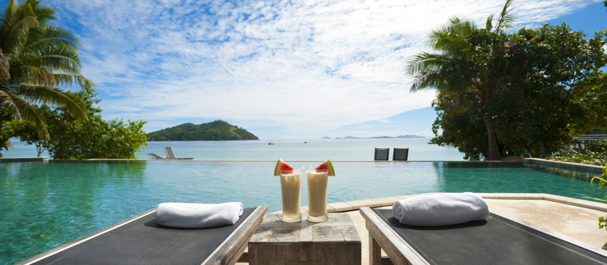 Resort de lujo en una isla del Pacífico
