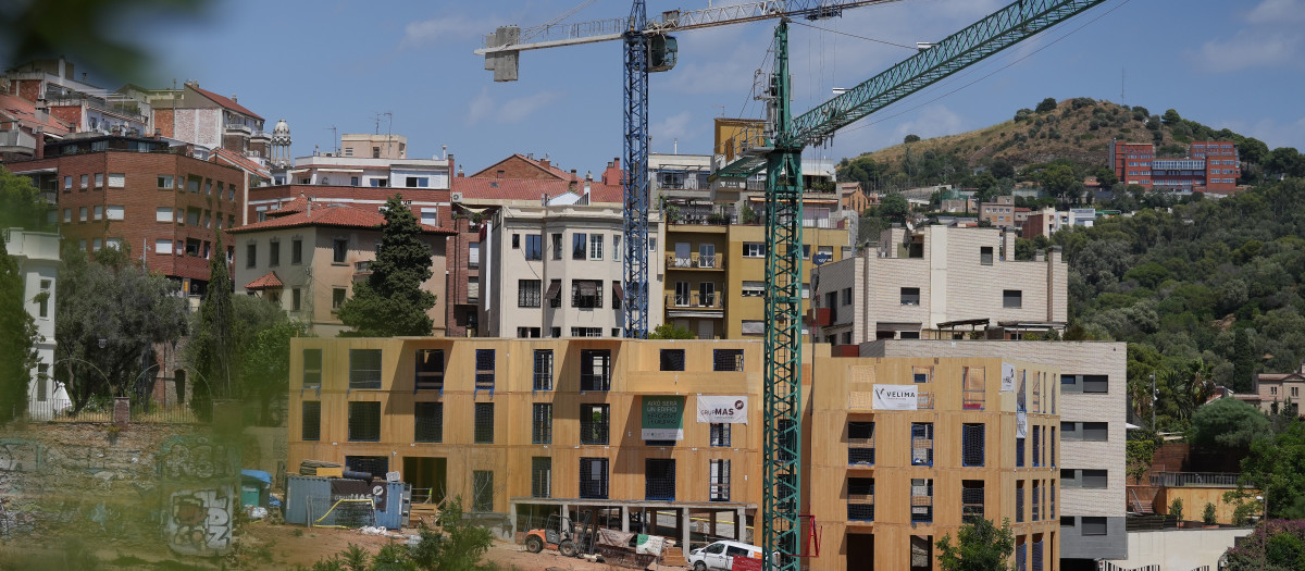 Construcción de un edificio sostenible en Vallcarca, en Barcelona
