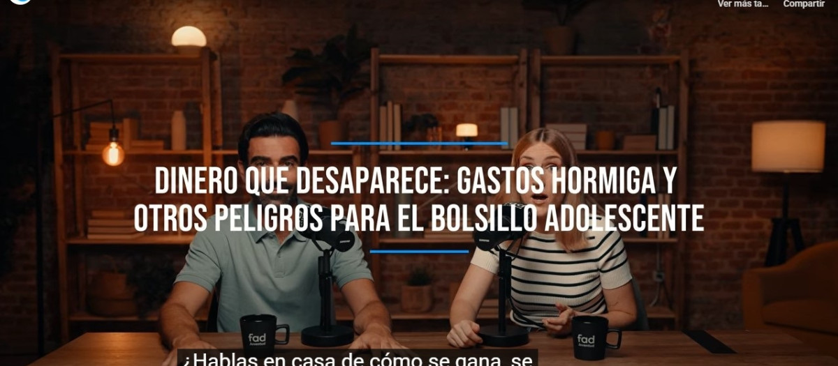 Videotutorial de Fad y BBVA sobre la educación financiera para jóvenes.

REMITIDA / HANDOUT por FAD/BBVA
Fotografía remitida a medios de comunicación exclusivamente para ilustrar la noticia a la que hace referencia la imagen, y citando la procedencia de la imagen en la firma
29/12/2025