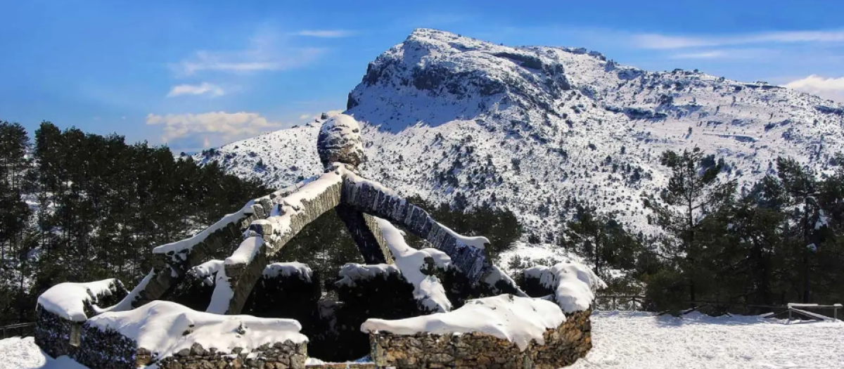 Imagen de archivo de una nevada en la Comunidad Valenciana