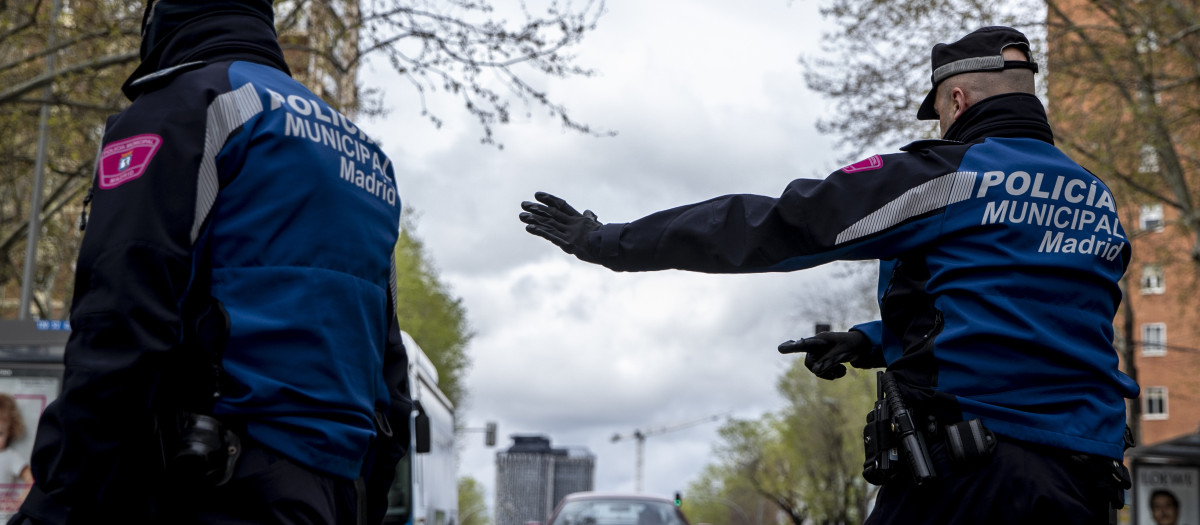 Controles de la Policía Municipal en Madrid