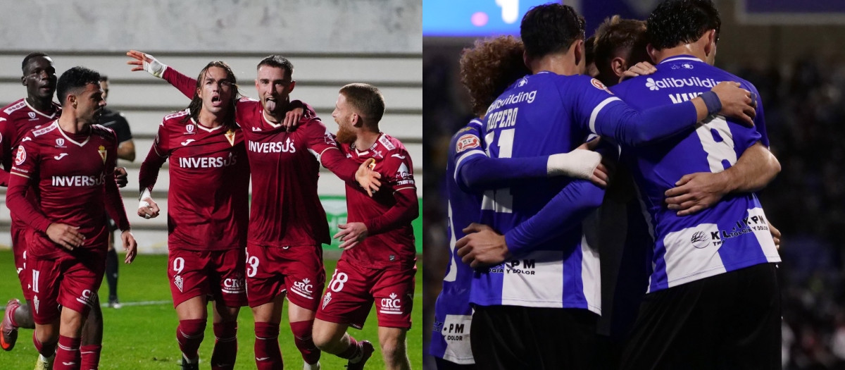 Equipos del Murcia y del Hércules