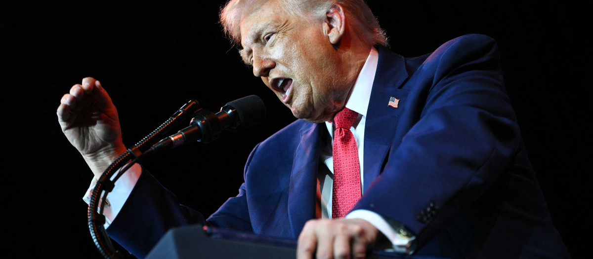 El presidente de Estados Unidos, Donald Trump, durante un discurso en el Kennedy Center, Washington