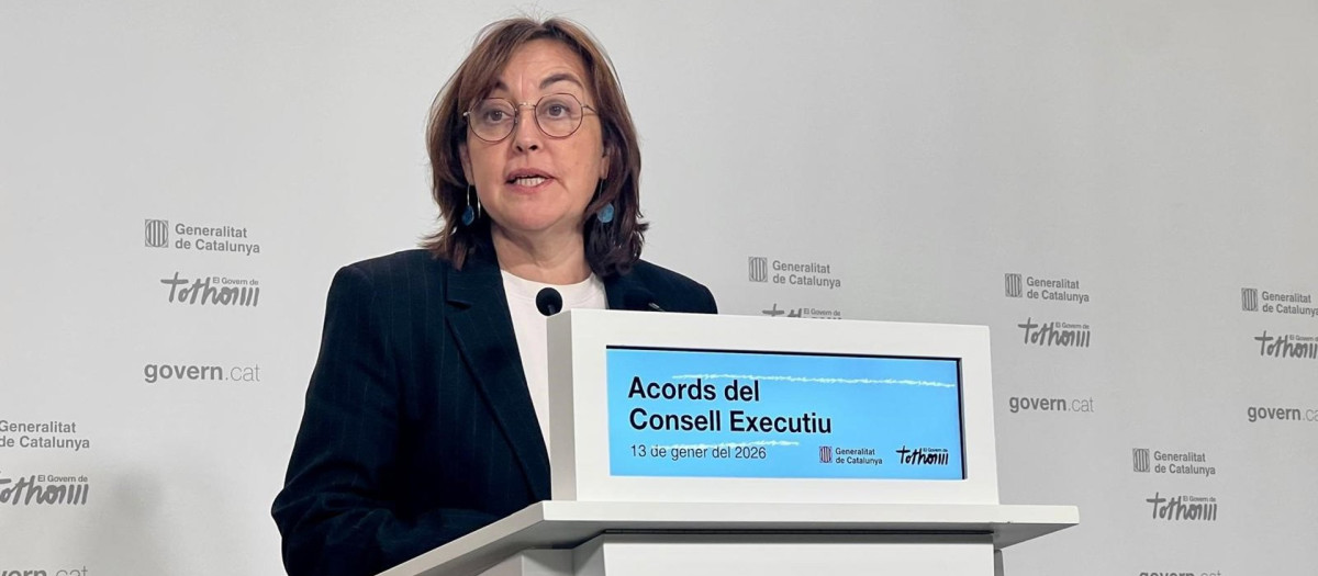 La consejera de Territorio, Vivienda y Transición Ecológica y portavoz de la Generalitat, Sílvia Paneque, en una rueda de prensa tras el Consejo Ejecutivo