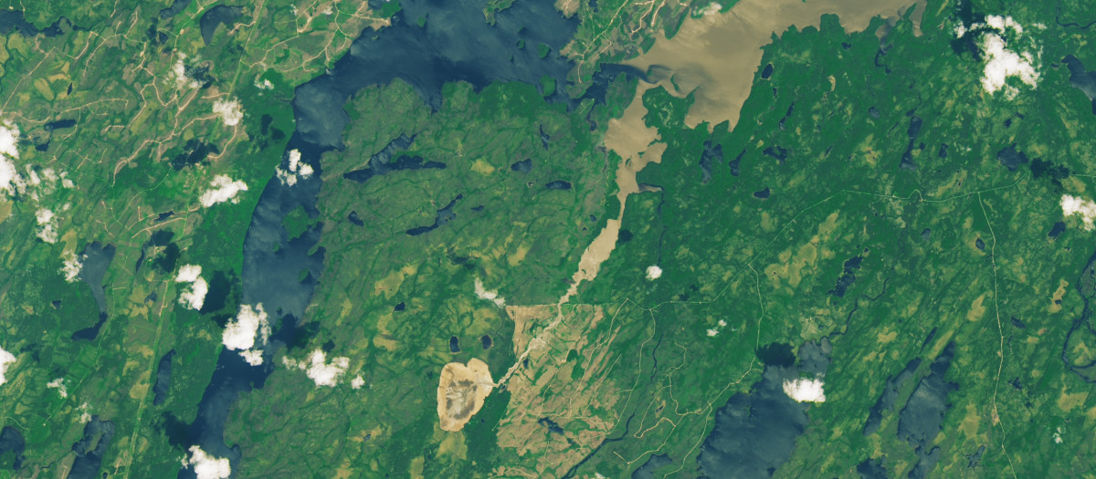 Lago Rouge tras su secado