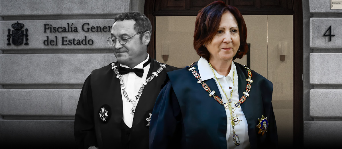 Montaje del ex fiscal general del Estado, Álvaro García Ortiz, y la actual titular del cargo, Teresa Peramato
