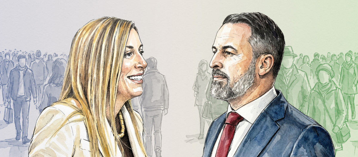 María Guardiola y Santiago Abascal