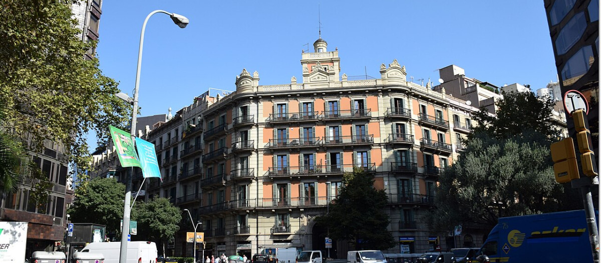 Vista desde la plaza Urquinaona de Barcelona