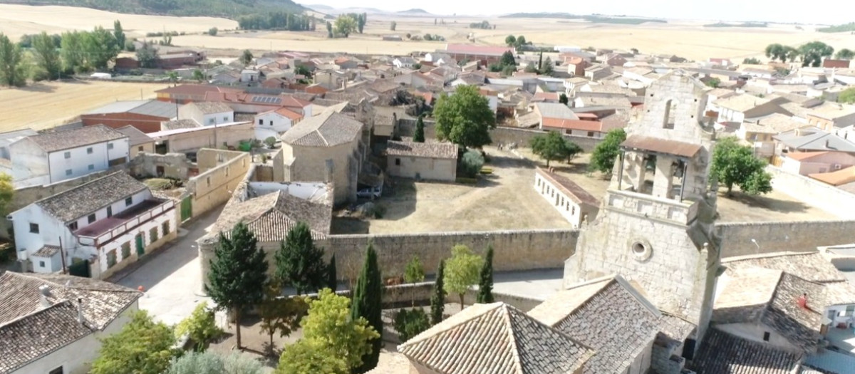Vista aérea de San Cebrián de Mazote, en Valladolid