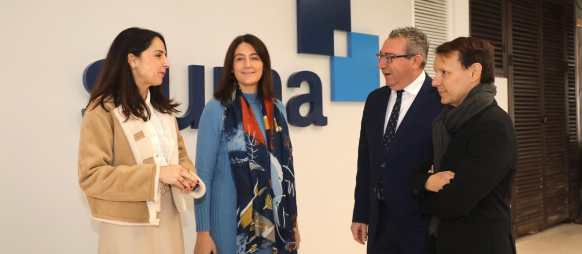 Imagen tomada este viernes de Toni Pérez visitando las instalaciones de Suma en Benidorm