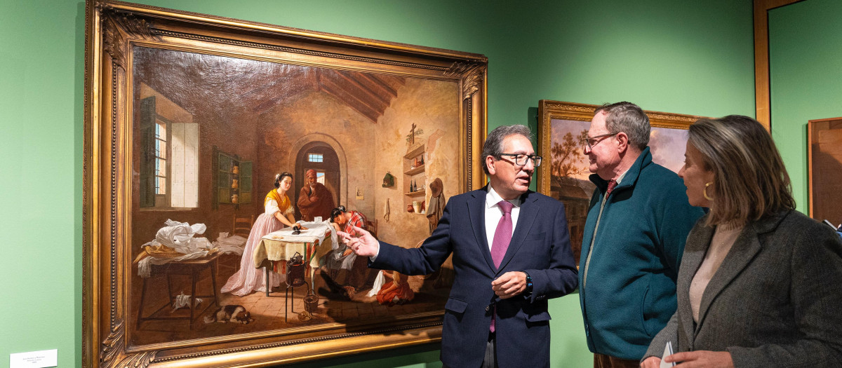 Antonio Pulido, Juan Fernández Lacomba e Isabel Albás, en la Fundación Cajasol