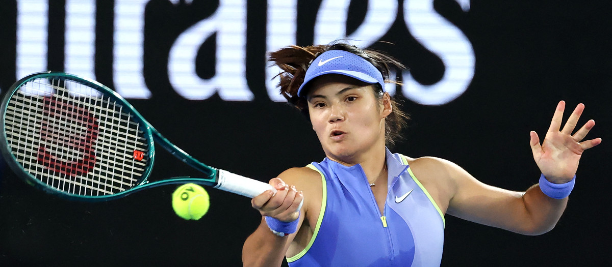 Emma Raducanu, en su debut en el Open de Australia