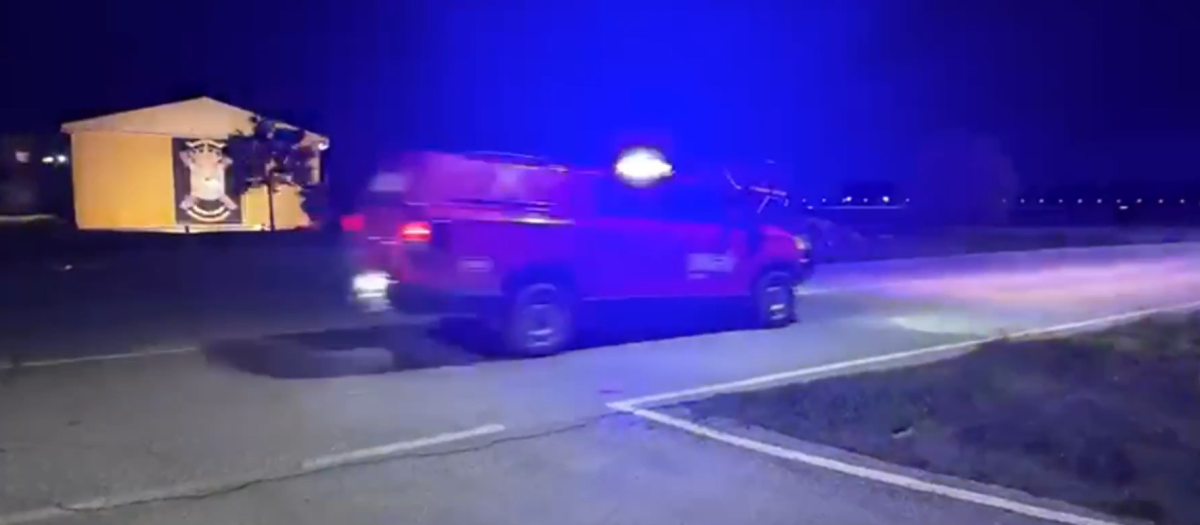 Efectivos de la UME, saliendo de Morón de la Frontera