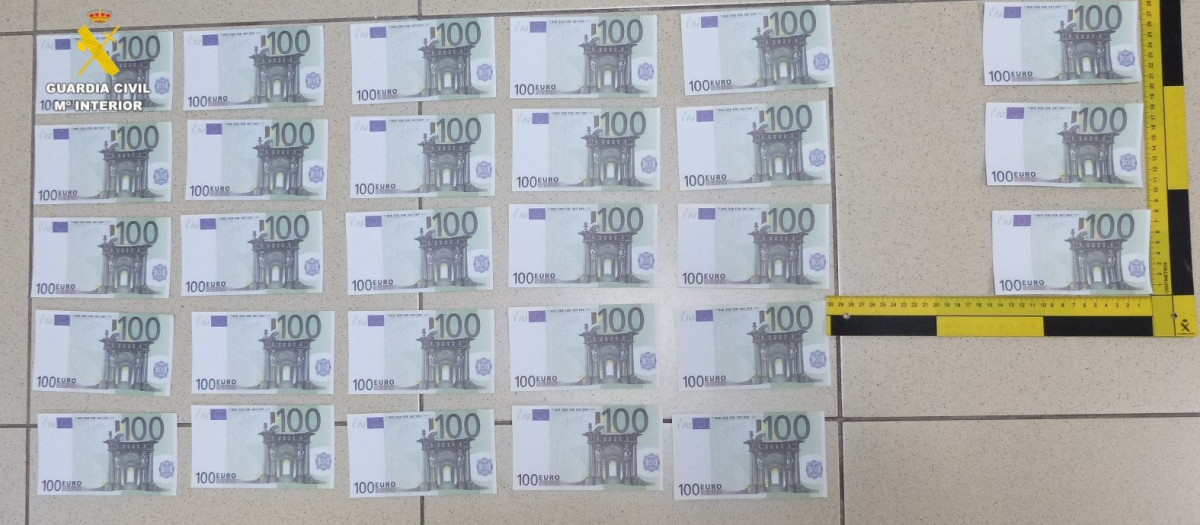 Imagen de los billetes falsificados en circulación en Castellón