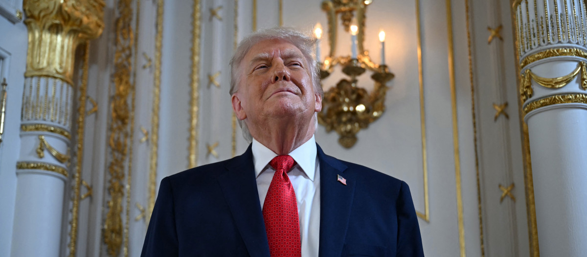 El presidente de Estados Unidos, Donald Trump, en Mar-a-Lago, Florida