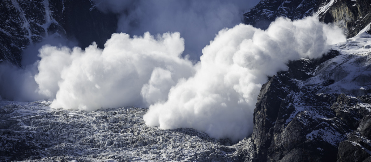 Imagen de archivo de un alud