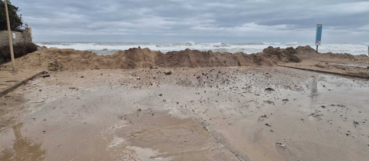 Imagen de los efectos del temporal en Tavernes de la Valldigna