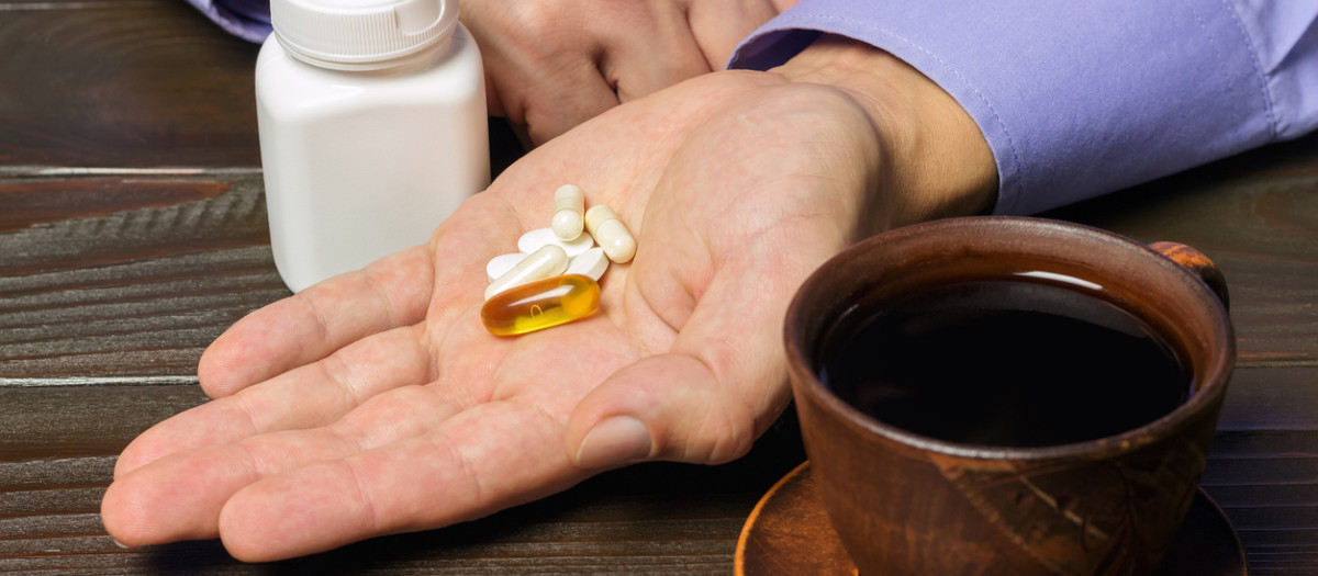 Suplementos de hierro con café