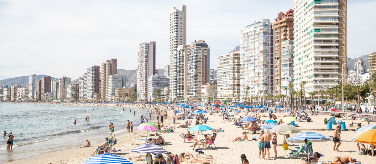 Imagen tomada en la Playa de Poniente de Benidorm