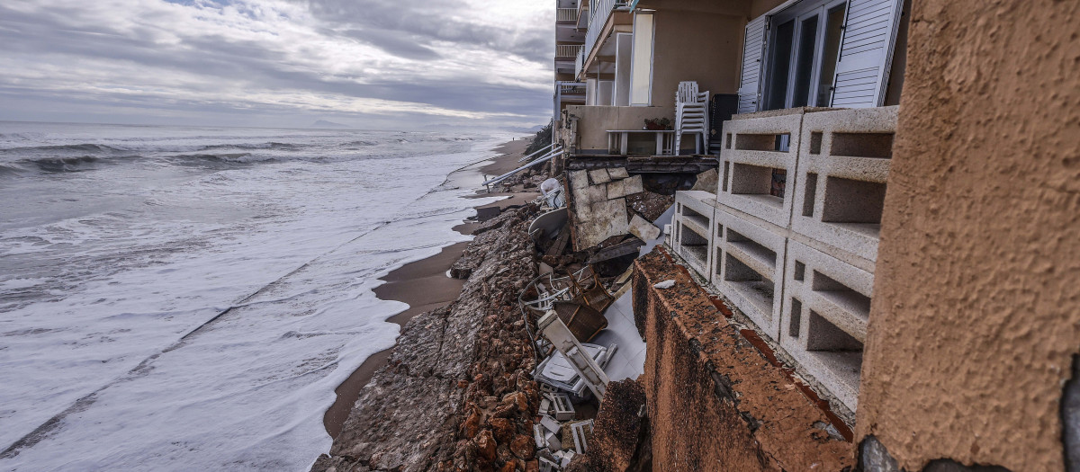 Imagen de los efectos del temporal Harry en la provincia de Valencia