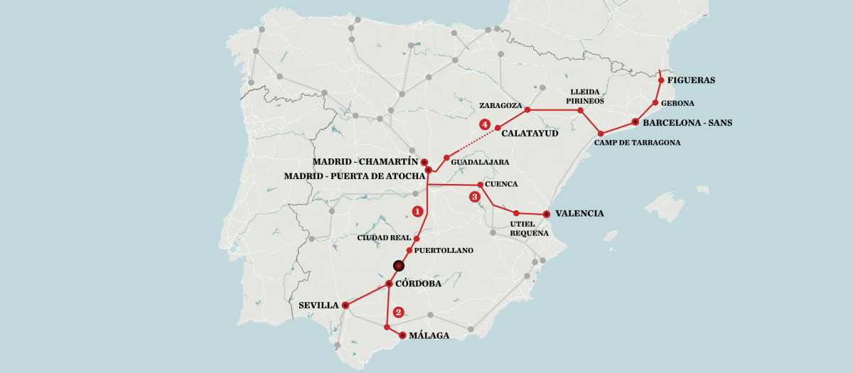 Los tramos conflictivos de la red ferroviaria señalados por SEMAF