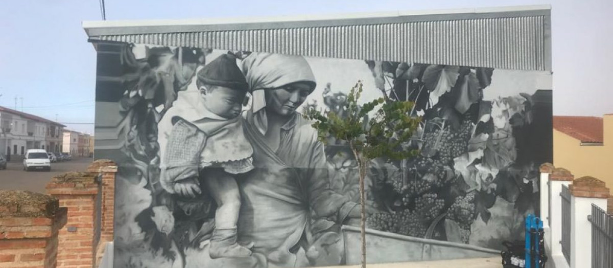 Mural Franz Campoy Calle El Carmen, Quintanar de la Orden, Toledo