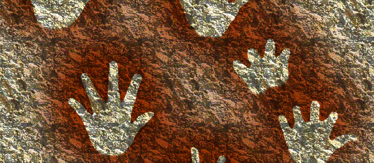 Pintura rupestre en la cueva de Gargas, Altos Pirineos, Francia, datadas del Paleolítico Superior