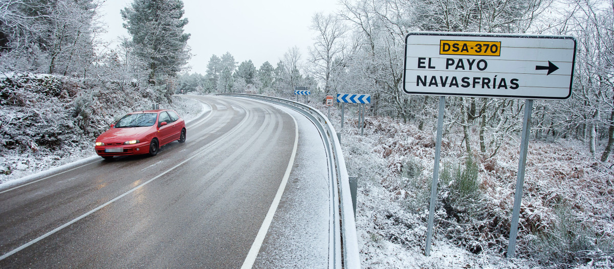 Nieve en el sur de la provincia de Salamanca
