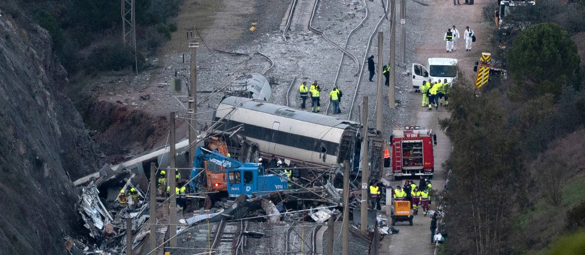 Imagen de parte del Alvia siniestrado en Adamuz (Córdoba)