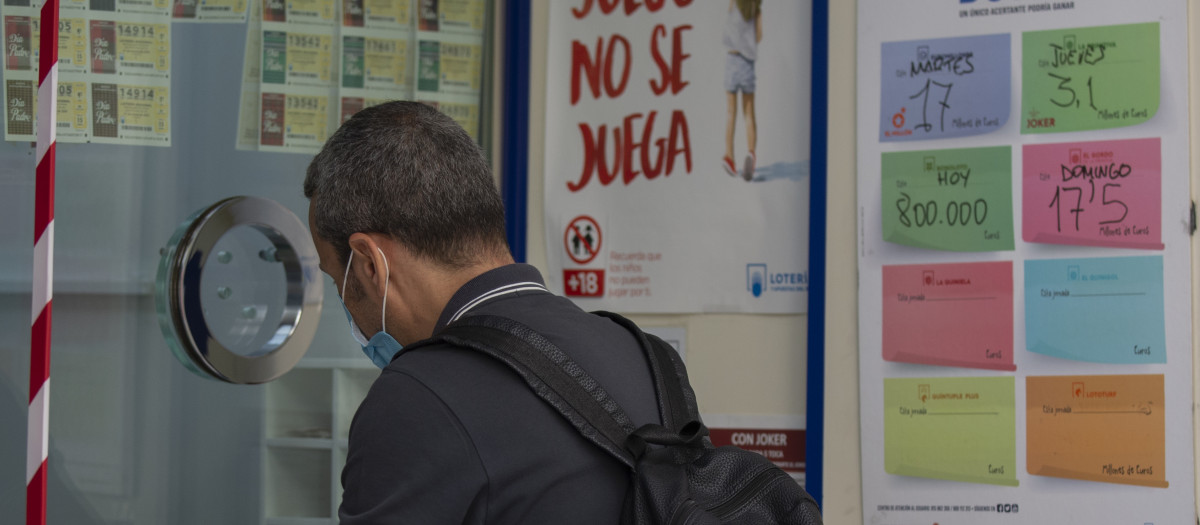 Imagen de archivo tomada en un administración de loterías