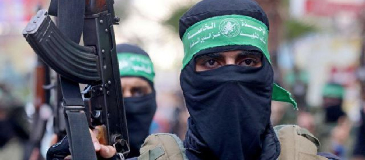 Terroristas de Hamas en la franja de Gaza