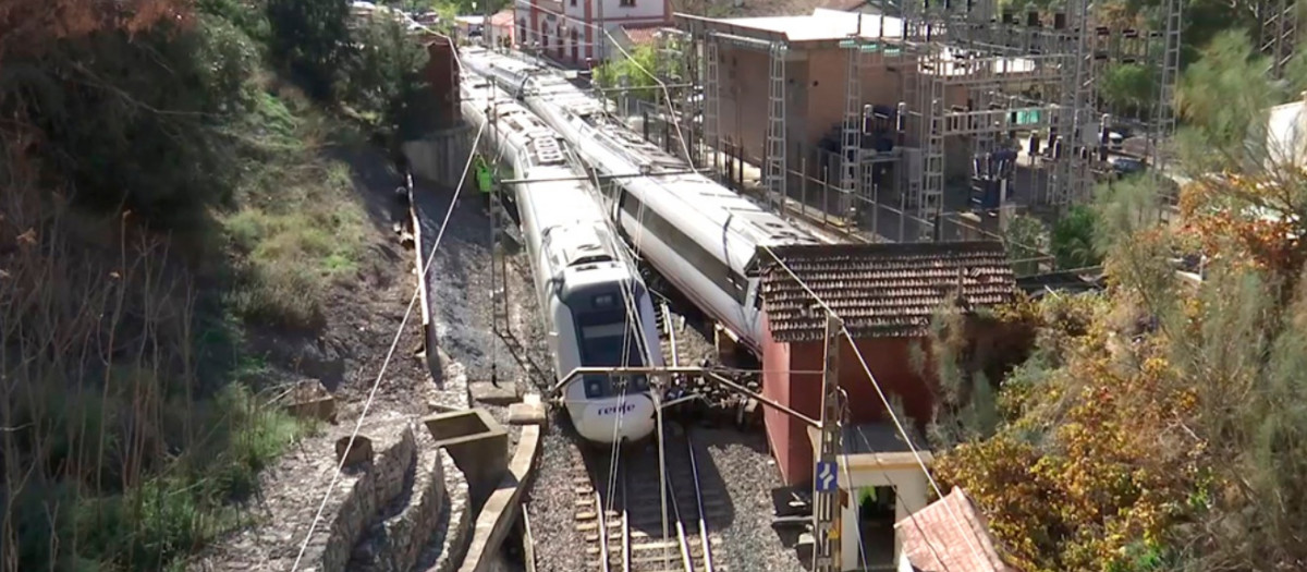 Descarrilamiento del AVE que provocó heridos en Málaga