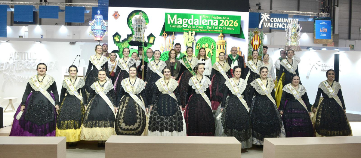 Imagen de la reina y las Gaiatas de Castellón de la Plana en Fitur 2026