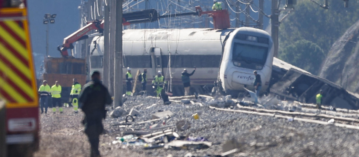 Unos de los trenes involucrados en el accidente del pasado domingo en Adamuz