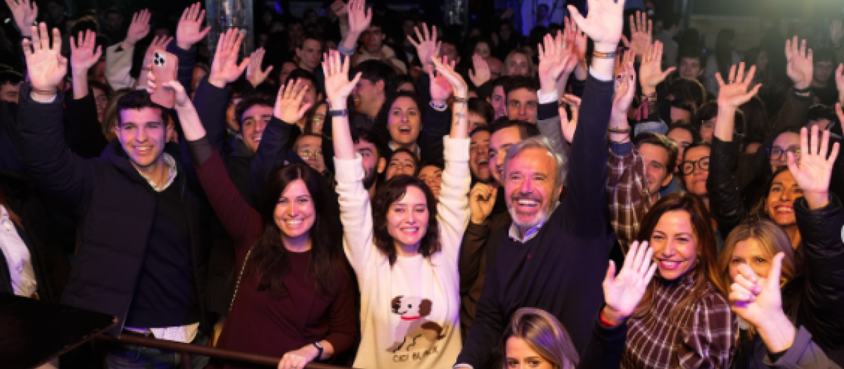 Jorge Azcón e Isabel Díaz Ayuso en un acto organizado en Zaragoza