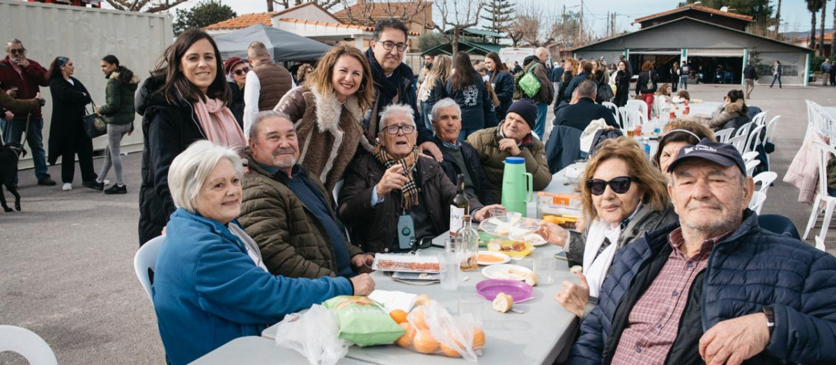Begoña Carrasco durante la celebración de Sant Antoni en Castellón