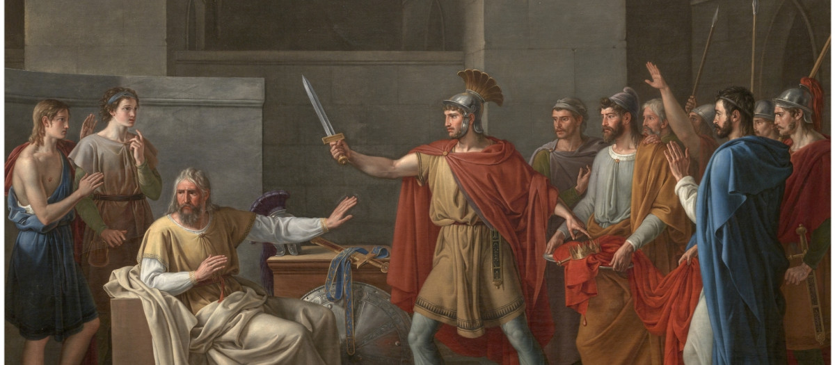 Wamba renunciando a la corona